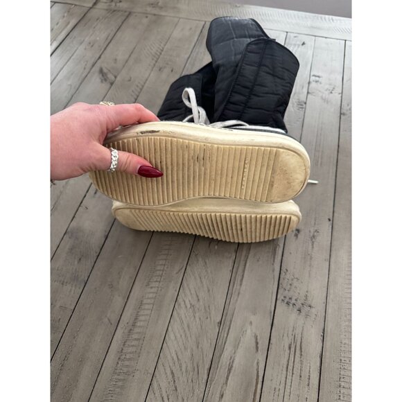 Rick Owens DRKSHDW Ramones High Top Sneakers Black White Size 37 7 - Picture 5 of 8